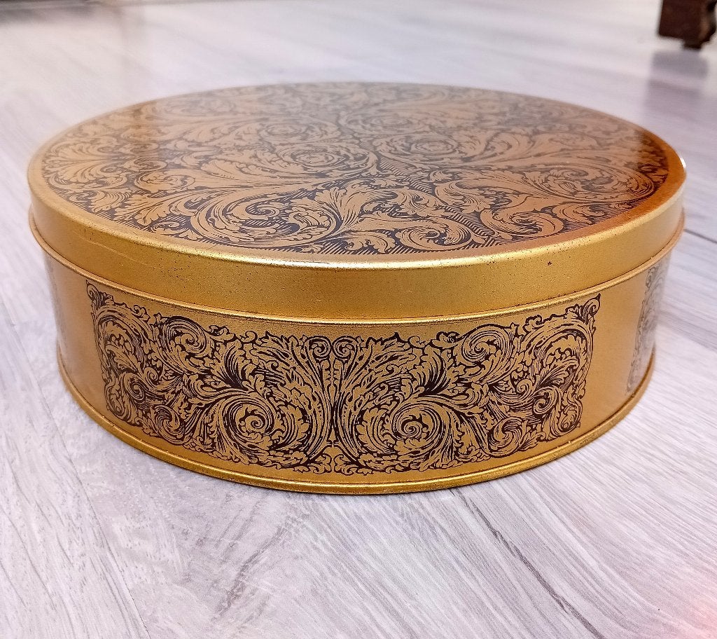 gouden blik made in england, Verzamelen, Blikken, Verzenden, Gebruikt, Overige