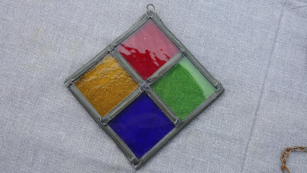 glas in lood hangertjes., Overige thema's, Ophalen of Verzenden, Zo goed als nieuw, Knutselwerk