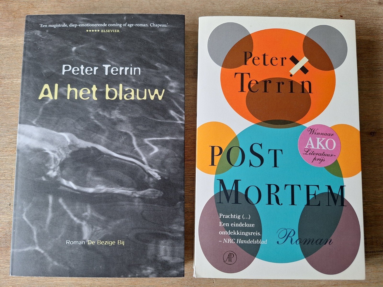 Peter Terrin - Al het blauw en Post Mortem, Peter Terrin, Ophalen of Verzenden, Zo goed als nieuw, Nederland