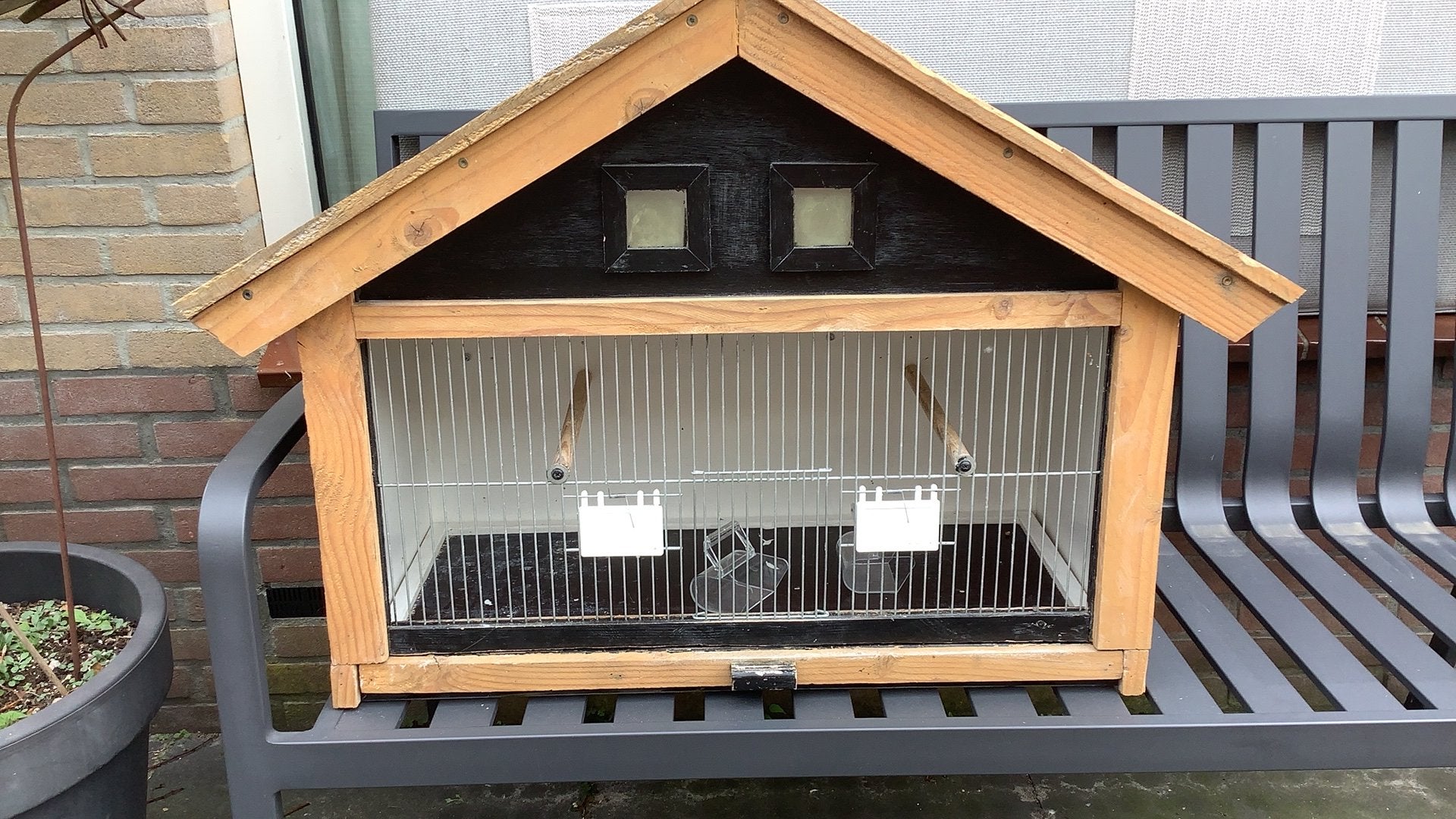 Vogelhok voor buiten, Ophalen of Verzenden, Zo goed als nieuw, Hout, Vogelkooi