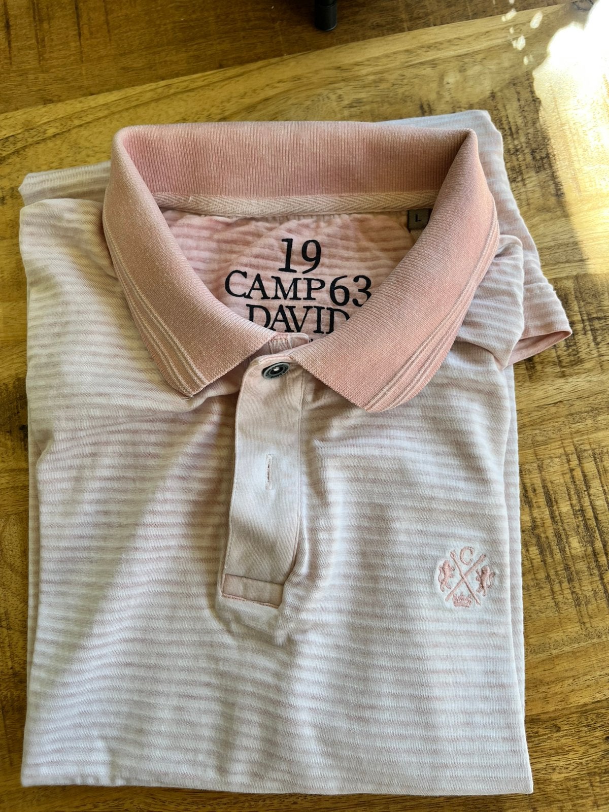 Camp David heren polo maat L, Ophalen of Verzenden, Zo goed als nieuw, Maat 52/54 (L), Roze