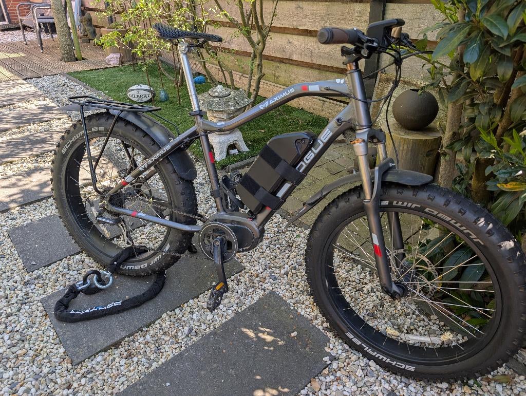E-FATBIKE Vogue Maximus extra 900 wh batterij, magura remmen, Gebruikt, 47 tot 51 cm, 50 km per accu of meer, Ophalen
