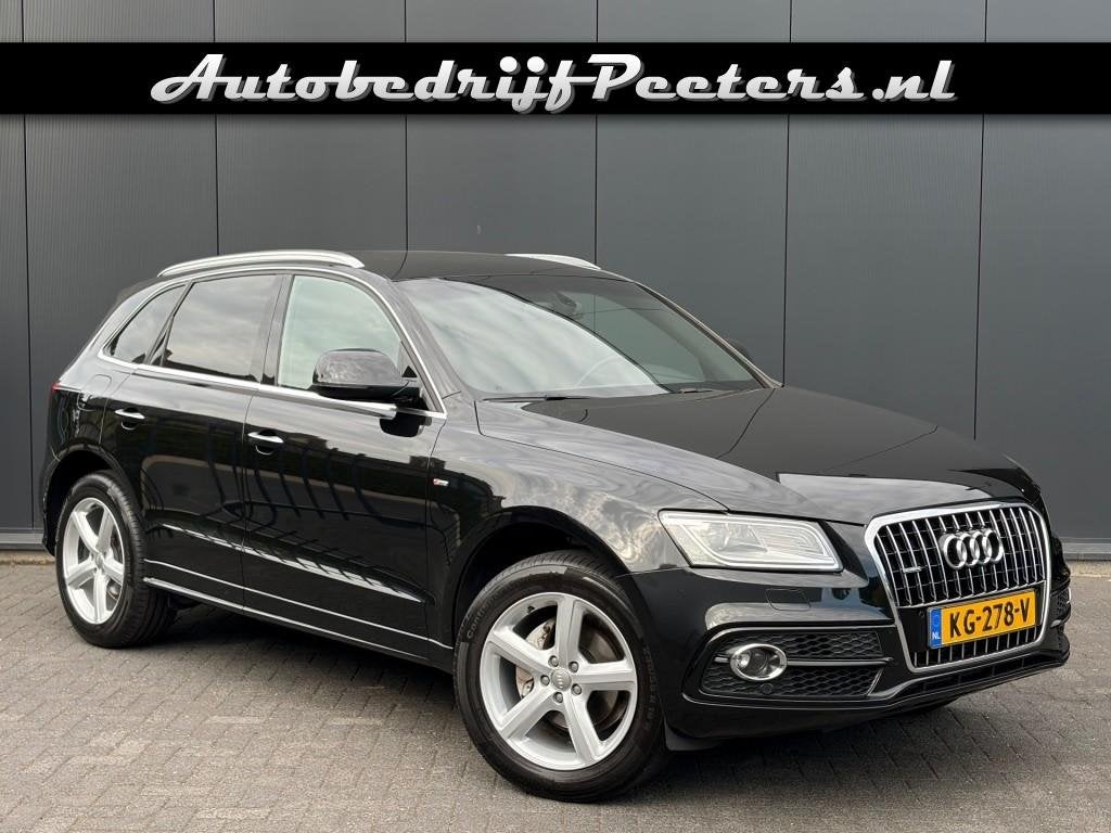 Audi Q5 2.0 Tfsi Q. S-Line 2e eig. NL-auto Leder Navi Xenon, Automaat, Gebruikt, Euro 6, Zwart