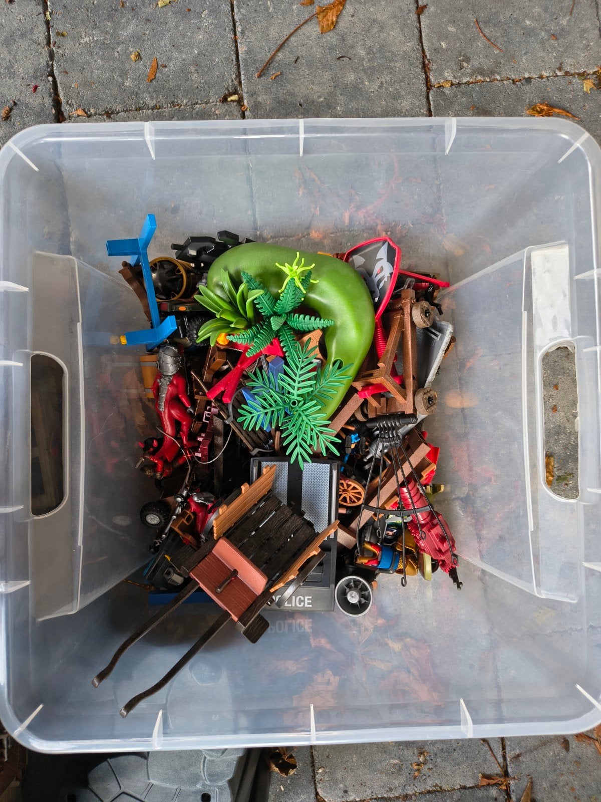 partij speelgoed: Playmobil, kasteel, politiebus, boot, Ophalen, Gebruikt, Jongen of Meisje