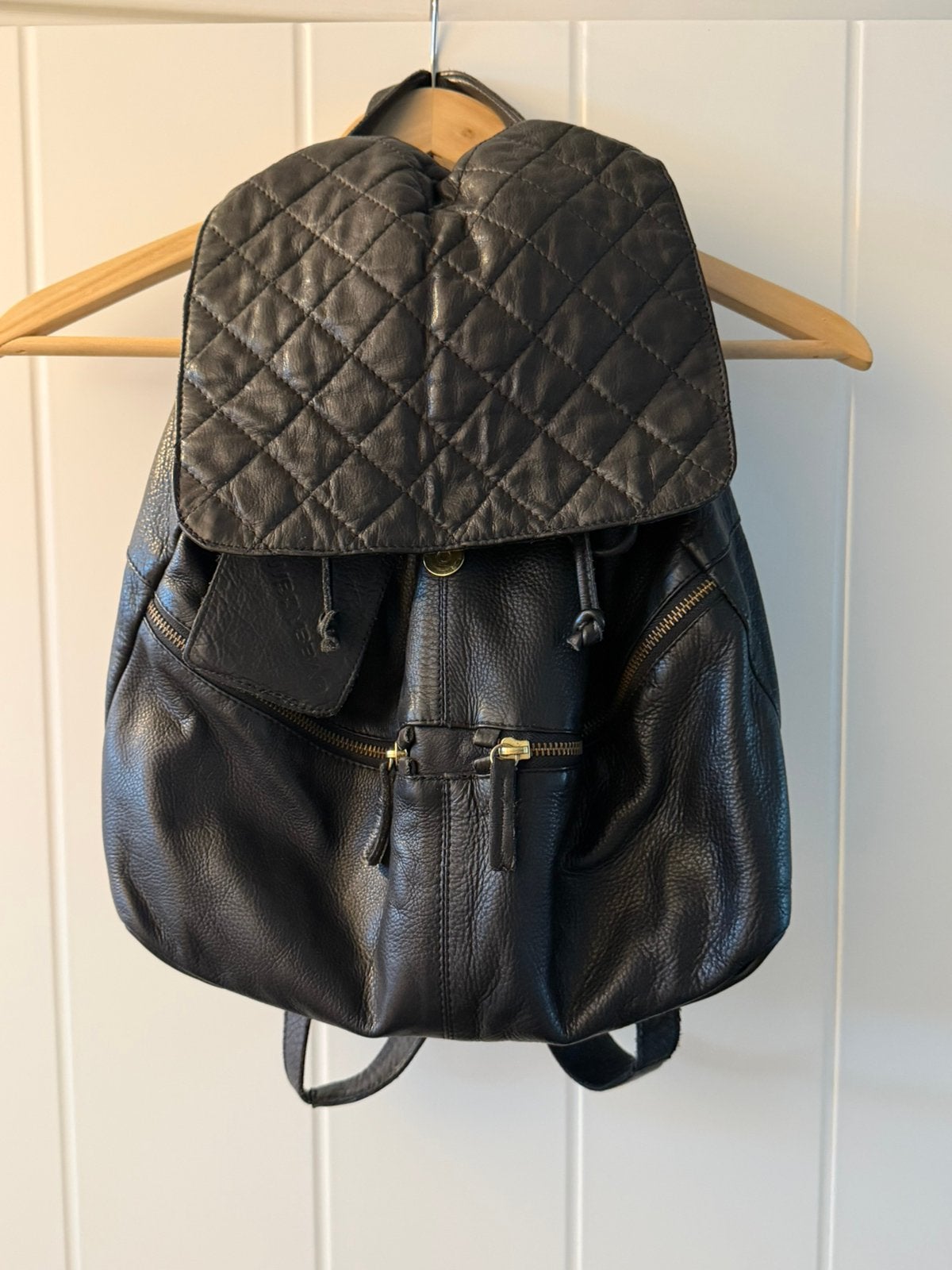 Cowboysbag zwart lederen rugtas, Sieraden, Tassen en Uiterlijk, Tassen | Rugtassen, Ophalen of Verzenden, Zo goed als nieuw, Overige merken