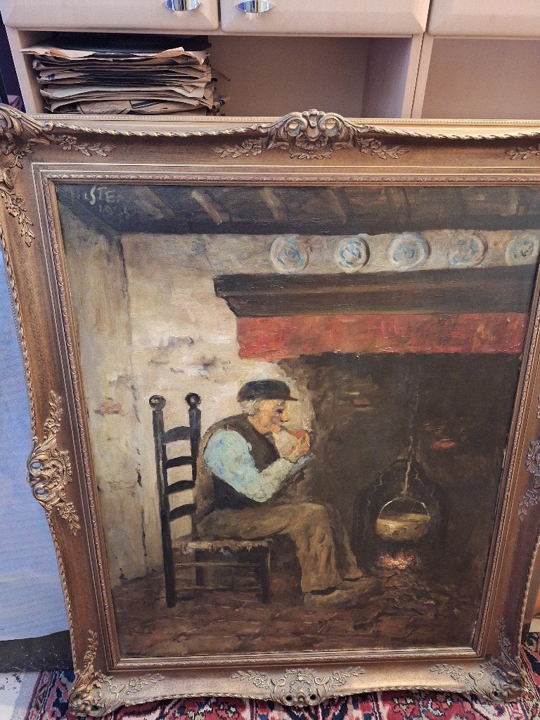 Schilderij, Portret of Personen, Ophalen of Verzenden, Olieverf, Klassiek