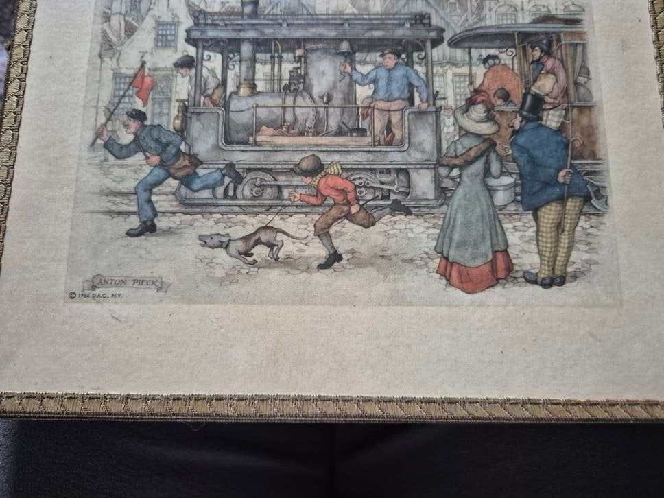 Lucari Anton Pieck Print - Made in Holland, Ophalen of Verzenden, Print, Print/reproductie, Ingelijst