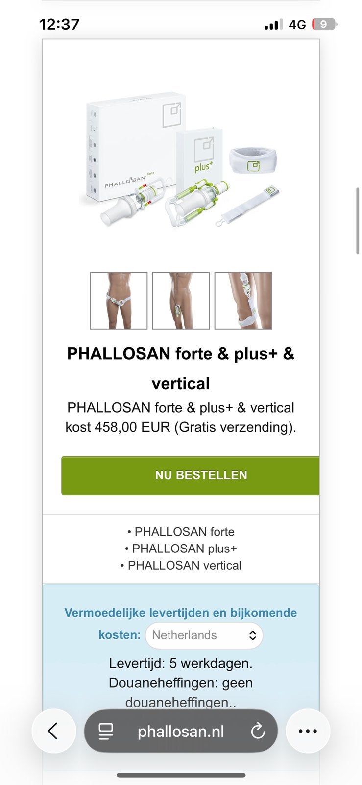 Phalloson forte & phalloson forte + - Penisvergroting., Verzenden, Zo goed als nieuw, Overige typen