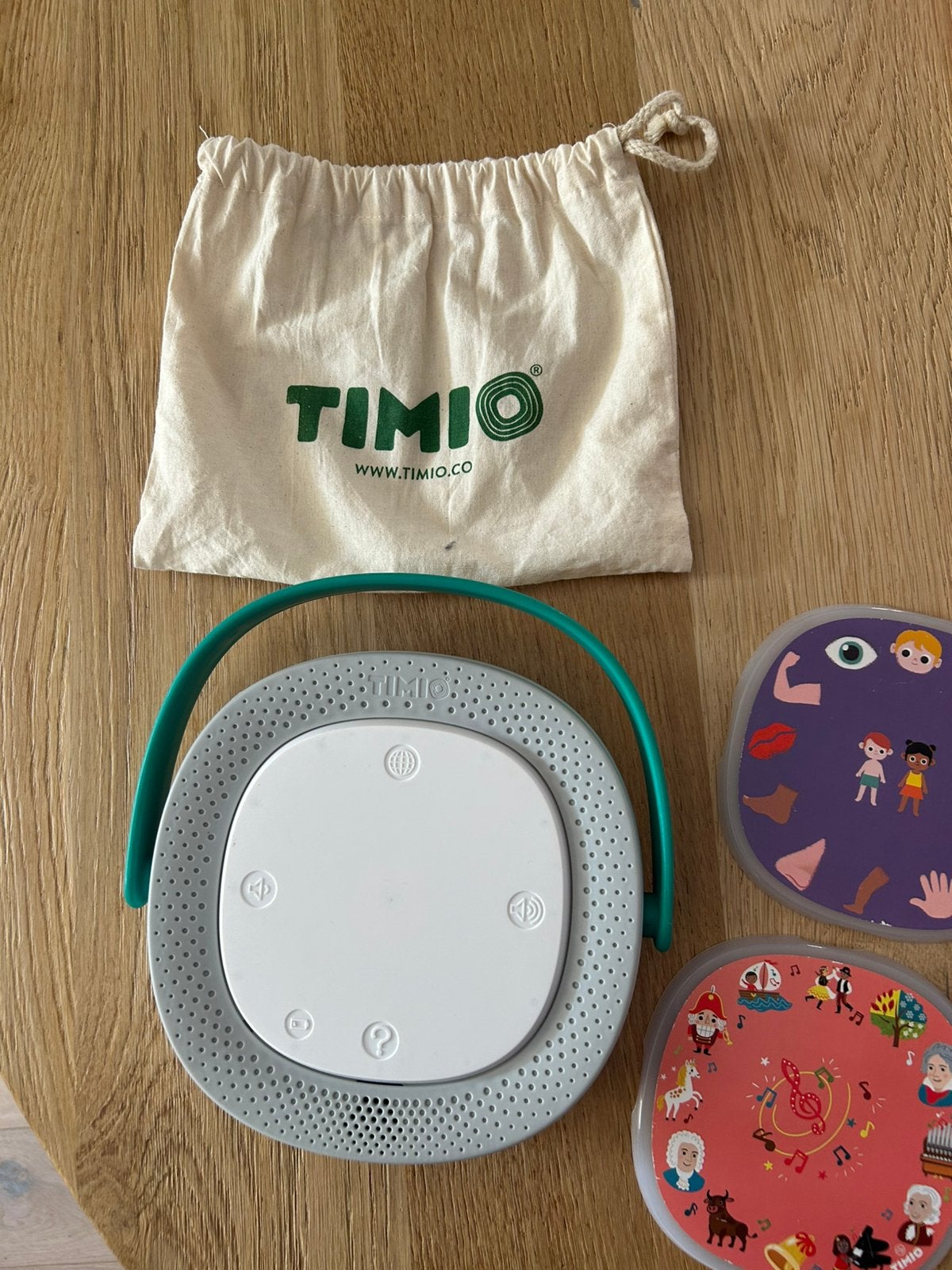 Timio met 9 schijven, Verzenden, Zo goed als nieuw