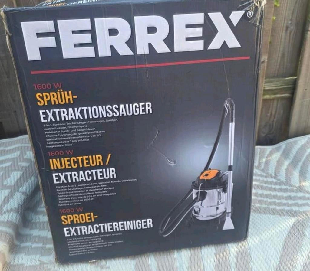 Nieuwe Ferrex Sproei-extractiereiniger 1600W - Ongebruikt, Tuin en Terras, Ophalen