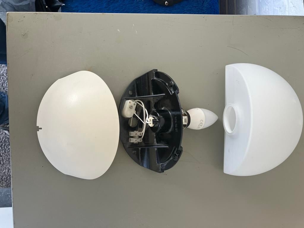 Wandlamp wit - Max 60W, Ophalen, Gebruikt, Glas