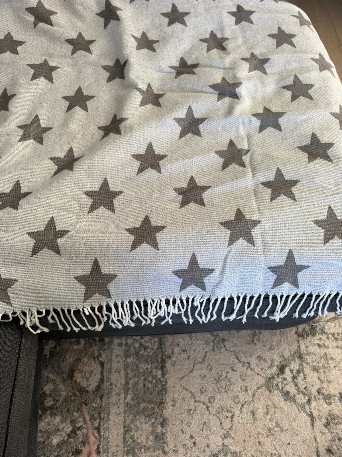 4 x grijze sterren plaids!!, Ophalen, Zo goed als nieuw