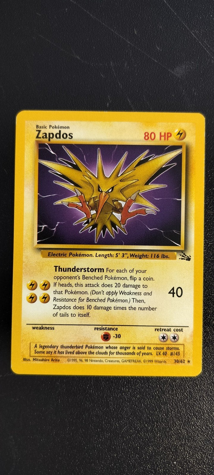 Fossil Zapdos, Ophalen of Verzenden, Zo goed als nieuw, Losse kaart