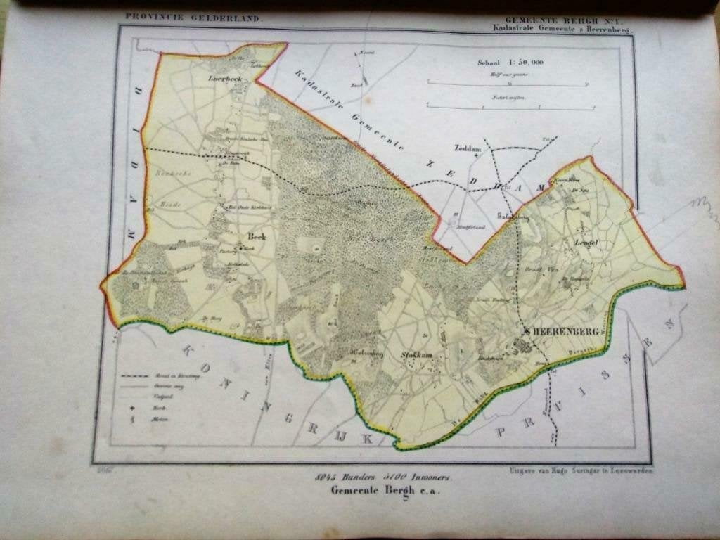 029 Bergh no 1 s,Heerenberg/ Beek/ Stokkum Litho Kuyper GLD, Ophalen of Verzenden