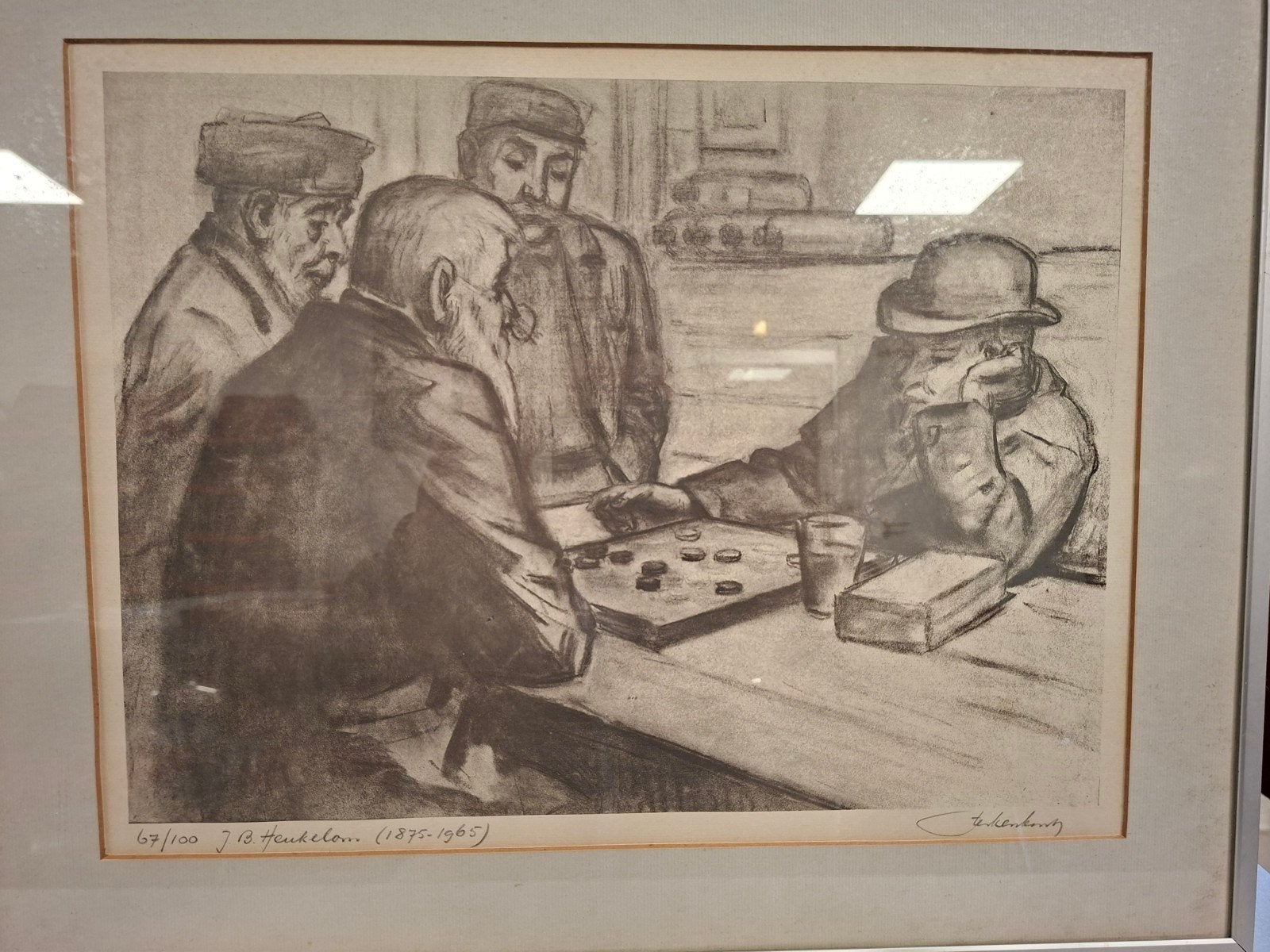 tekening van Jan Bertus heukelom, Ophalen of Verzenden