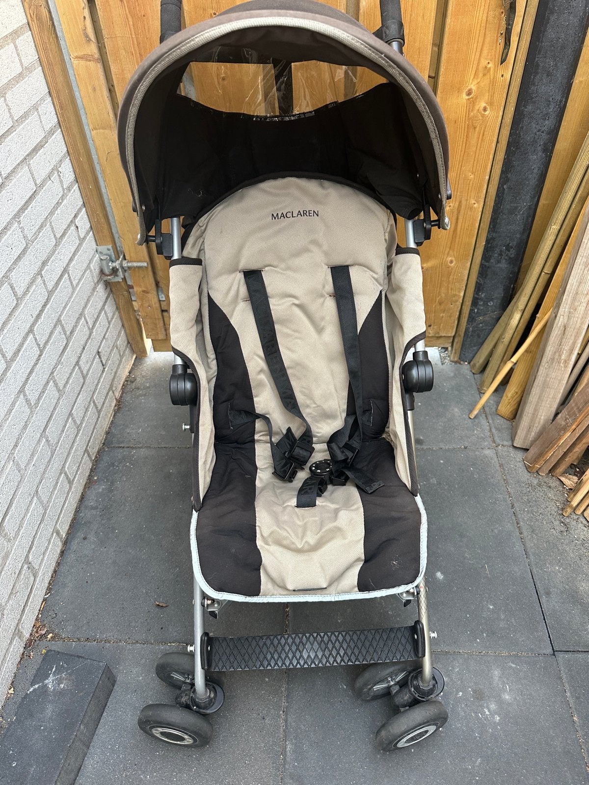 Maclaren Quest Buggy - Beige/Zwart, Ophalen, Gebruikt, Maclaren, Verstelbare rugleuning