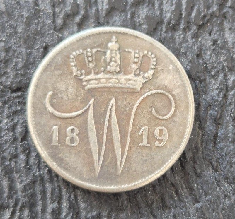 10 cent 1819 Willem 1 mooie replicaverzamelmunt, Postzegels en Munten, Munten | Nederland, Verzenden, Koning Willem I, 10 cent