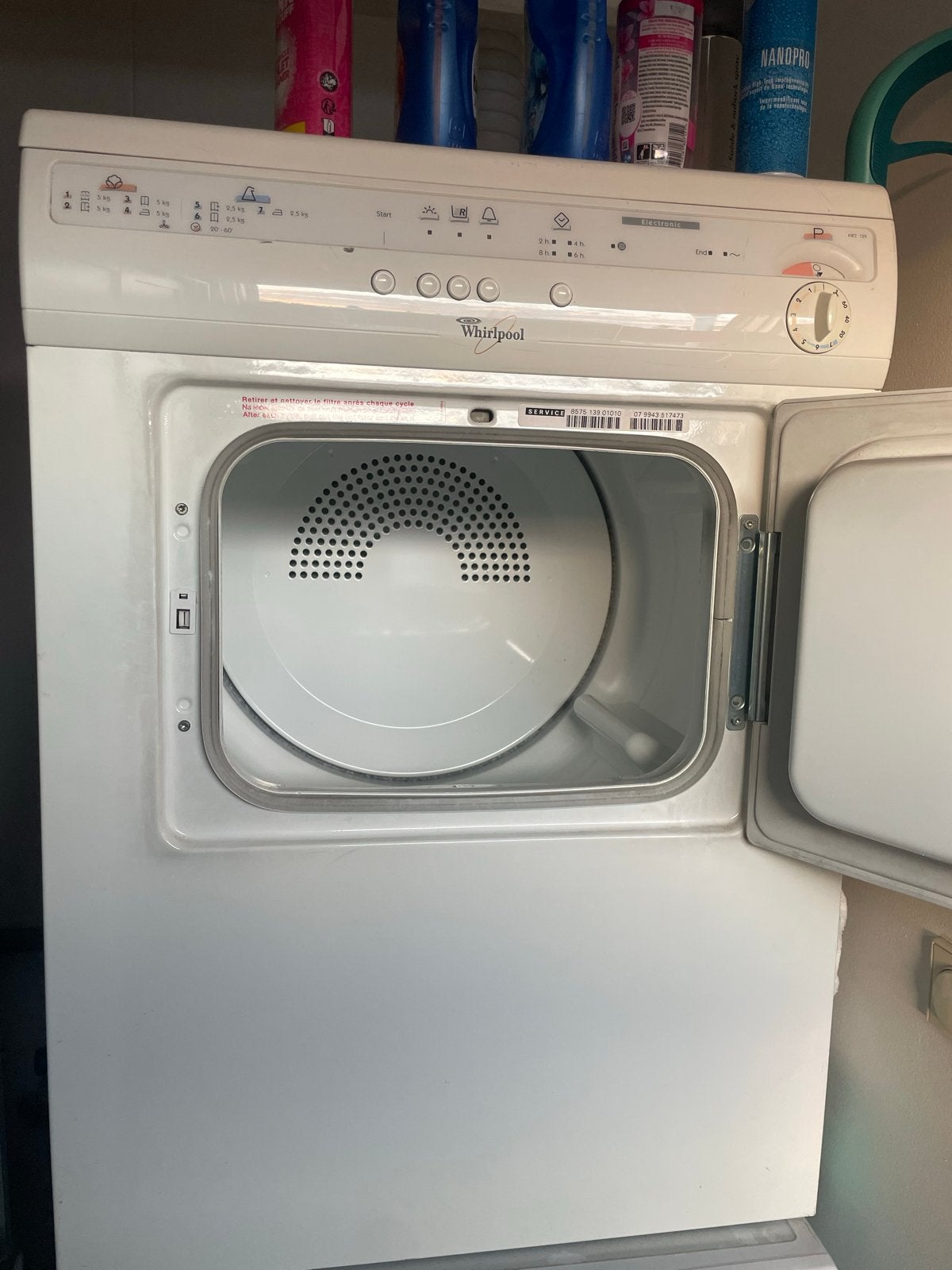 Whirlpool droger 5 kg | Werkt perfect, Ophalen, Gebruikt, Luchtafvoer, 4 tot 6 kg