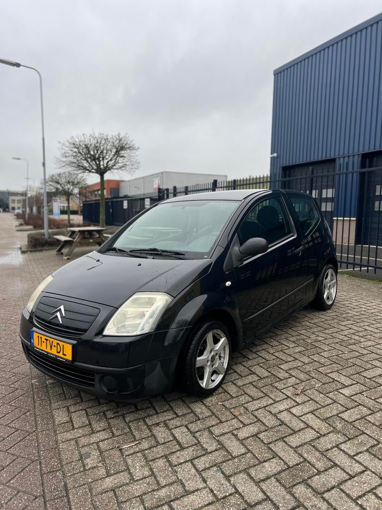 Citroën C2 1.4 I 2007 Zwart, Auto's, Citroën, Voorwielaandrijving, 450 kg, 4 cilinders, 965 kg