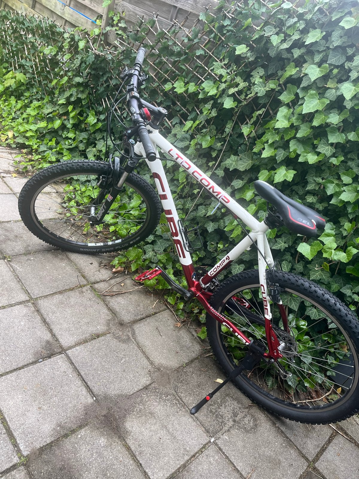 Cube LTD Comp Mountainbike - Wit/Rood, Shimano Deore, Gebruikt, Hardtail, Heren, Schijfrem