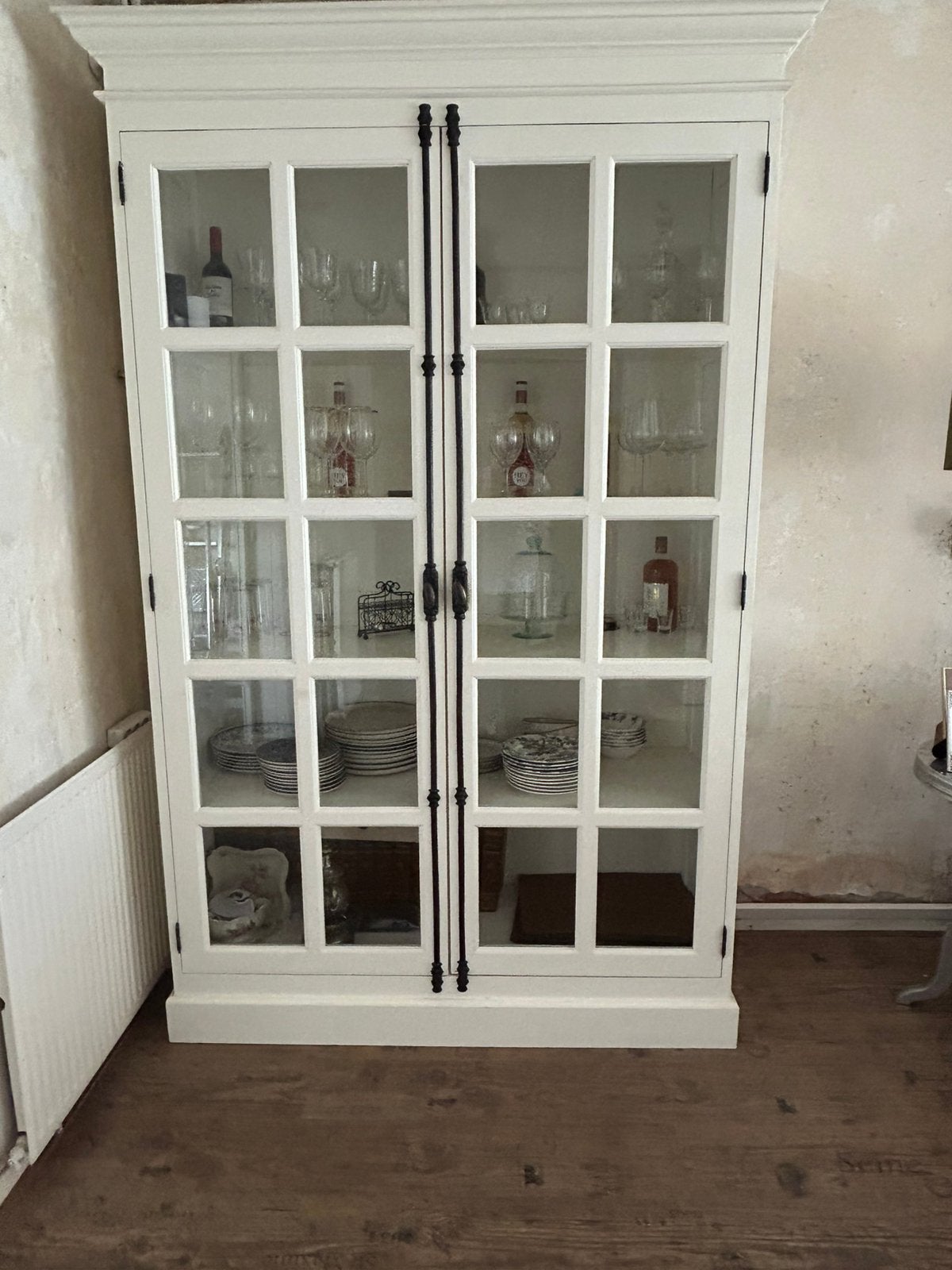 Mooie Vitrine kast wit, 100 tot 150 cm, 200 cm of meer, Ophalen of Verzenden, Vitrinekast