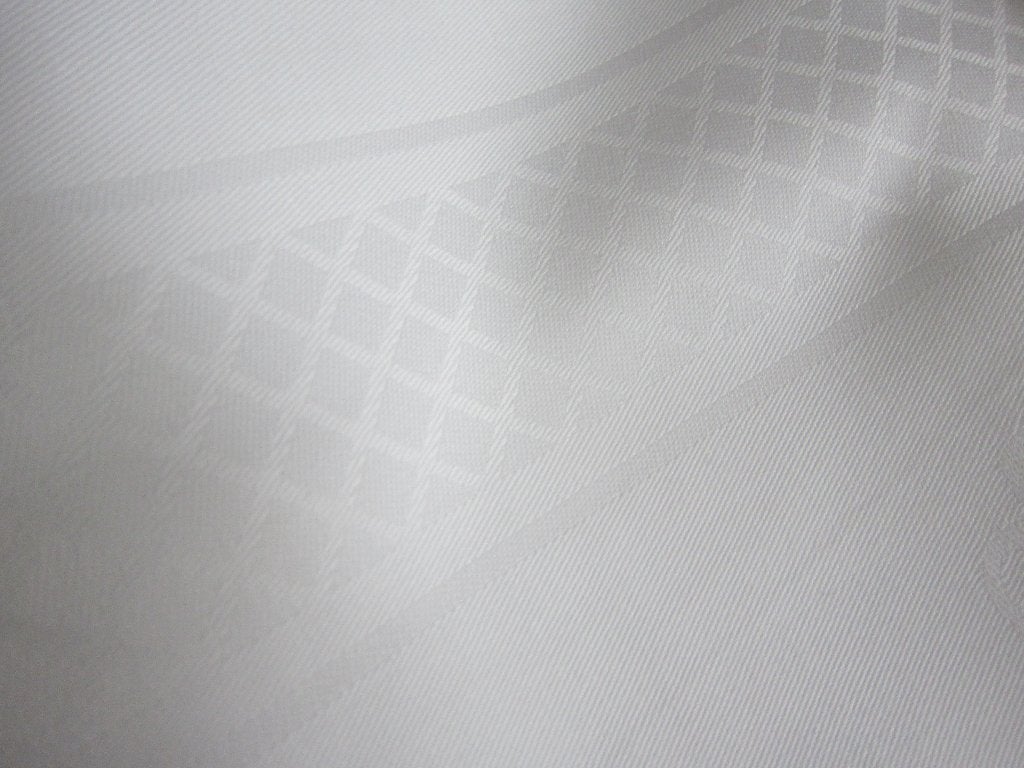 tafelkleed tafellaken wit DAMAST met BAROK RUIT 125 x 130 cm, 130 cm, Ophalen of Verzenden, Zo goed als nieuw, Katoen