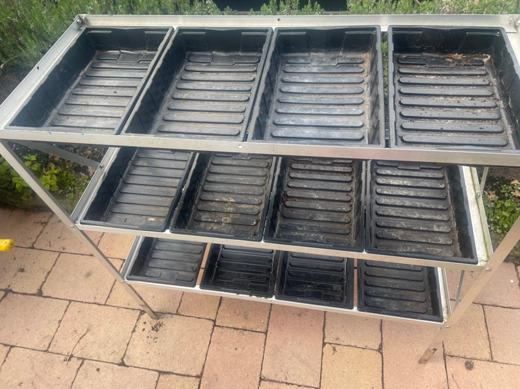 Zaai bakken aluminium frame, Ophalen, Rechthoekig