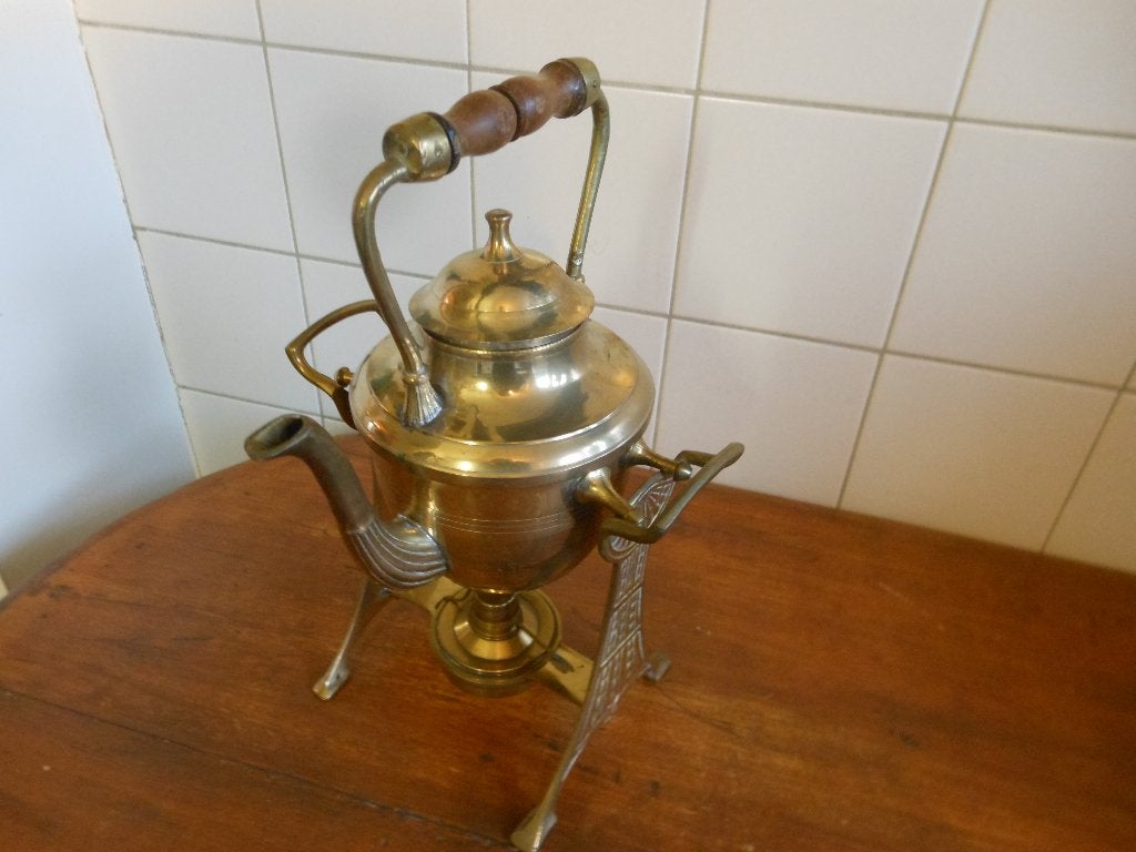 Bronsen bouilloire met waterketel, Antiek en Kunst, Ophalen