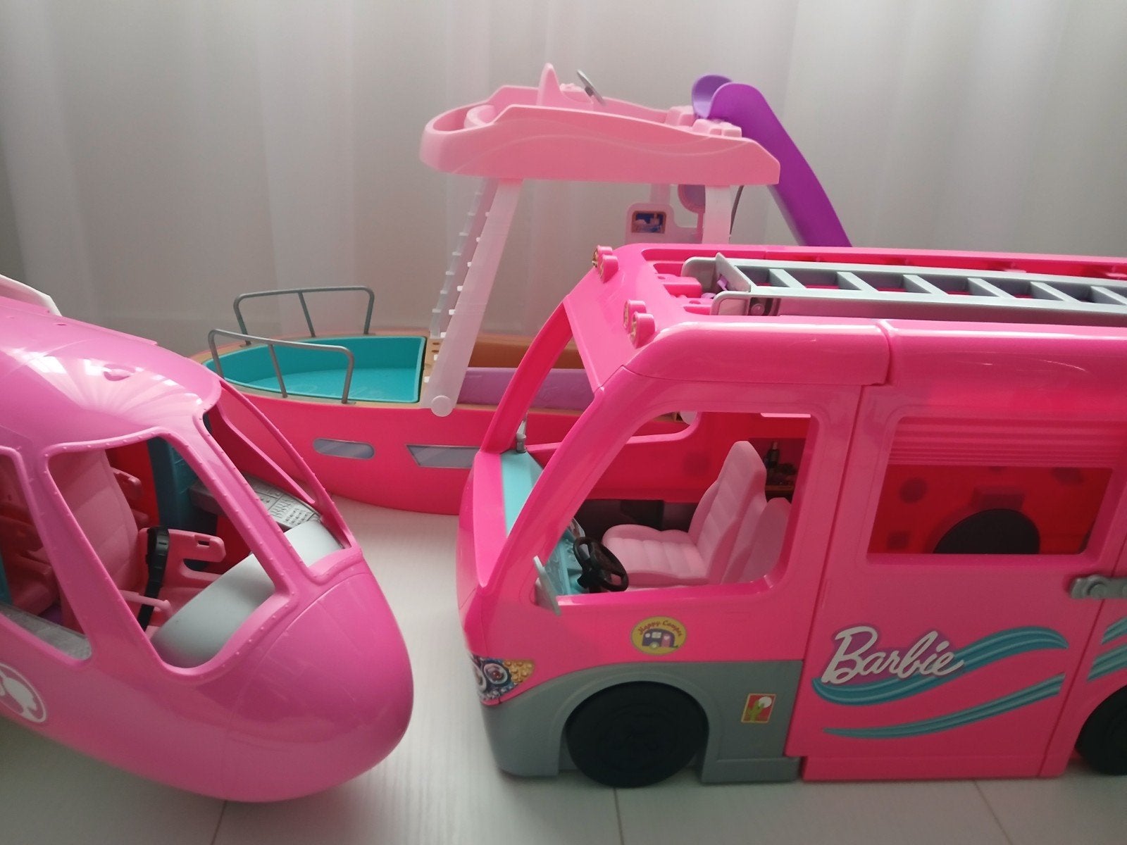 Barbie camper, boot en vliegtuig speelset, Ophalen, Zo goed als nieuw, Meisje