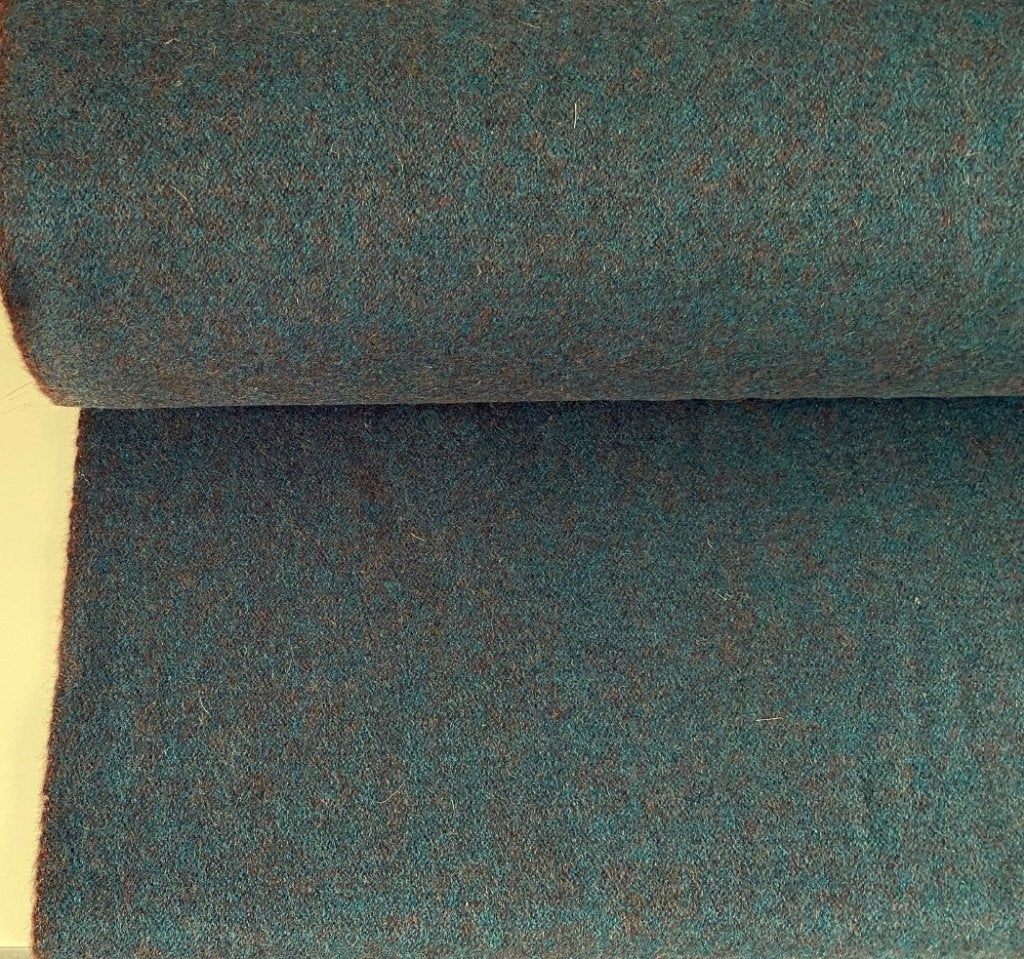 Camira Synergy LDS60; petrol; restant meubelstof, Hobby en Vrije tijd, Stoffen en Lappen, Wol, Meerkleurig, 120 cm of meer, Nieuw