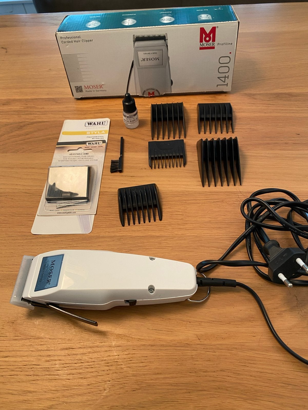 Moser ProfiLine 1400 Tondeuse met accessoires, Ophalen of Verzenden, Zo goed als nieuw, Tondeuse