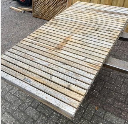 Vuren Poortdeur Rhombus Horizontaal 90 x 180 cm, Ophalen, 150 tot 200 cm, Zo goed als nieuw, 150 tot 200 cm