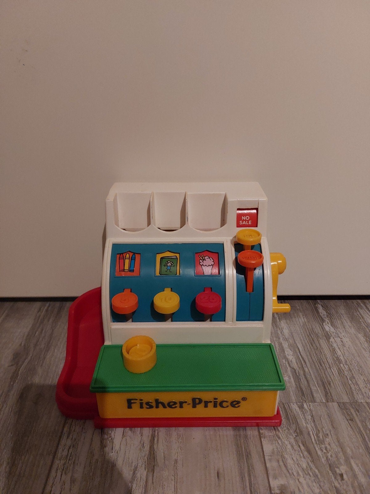 Vintage Fisher-Price kassa speelgoed, Kinderen en Baby's, Verzenden, Zo goed als nieuw, Speelset