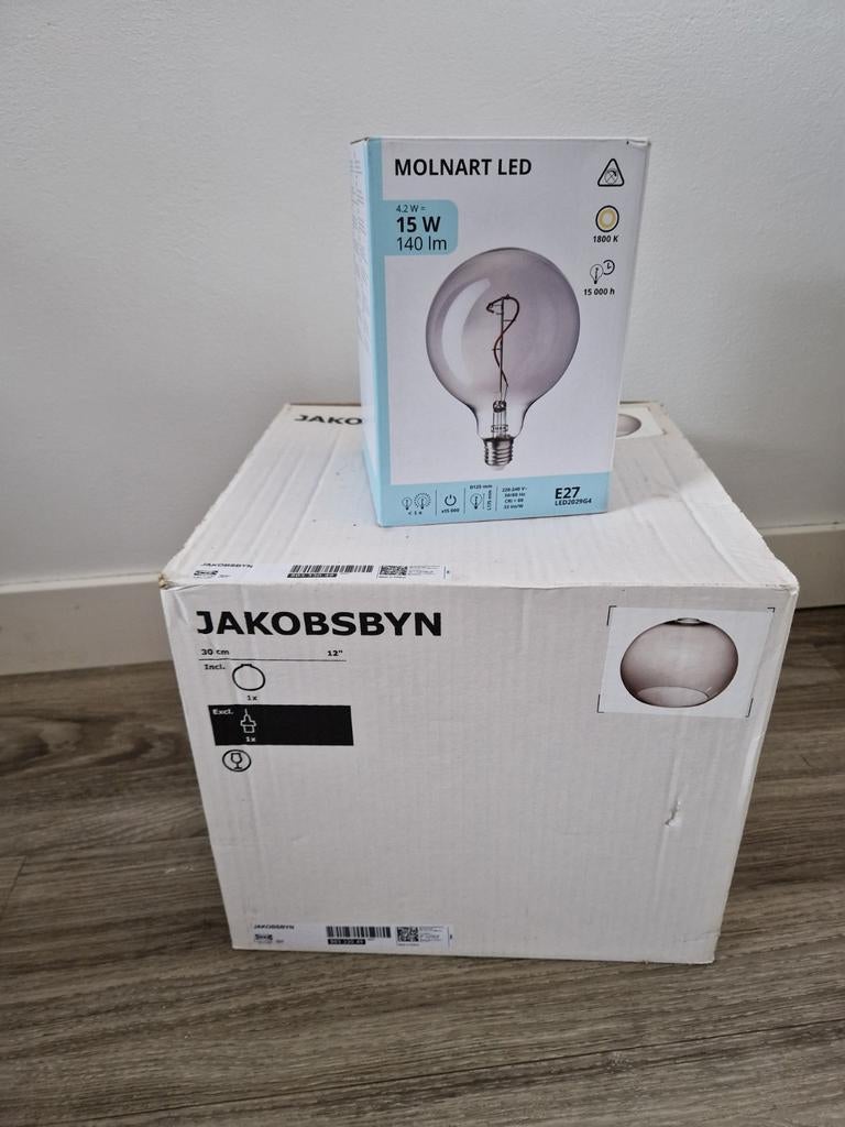 Glazen lamp ikea, NIEUW, Ophalen, Nieuw, Minder dan 50 cm