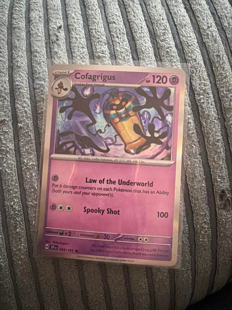 Cofagrigus Pokémon Kaart - H SS P IN 083/191, Ophalen of Verzenden, Zo goed als nieuw, Losse kaart