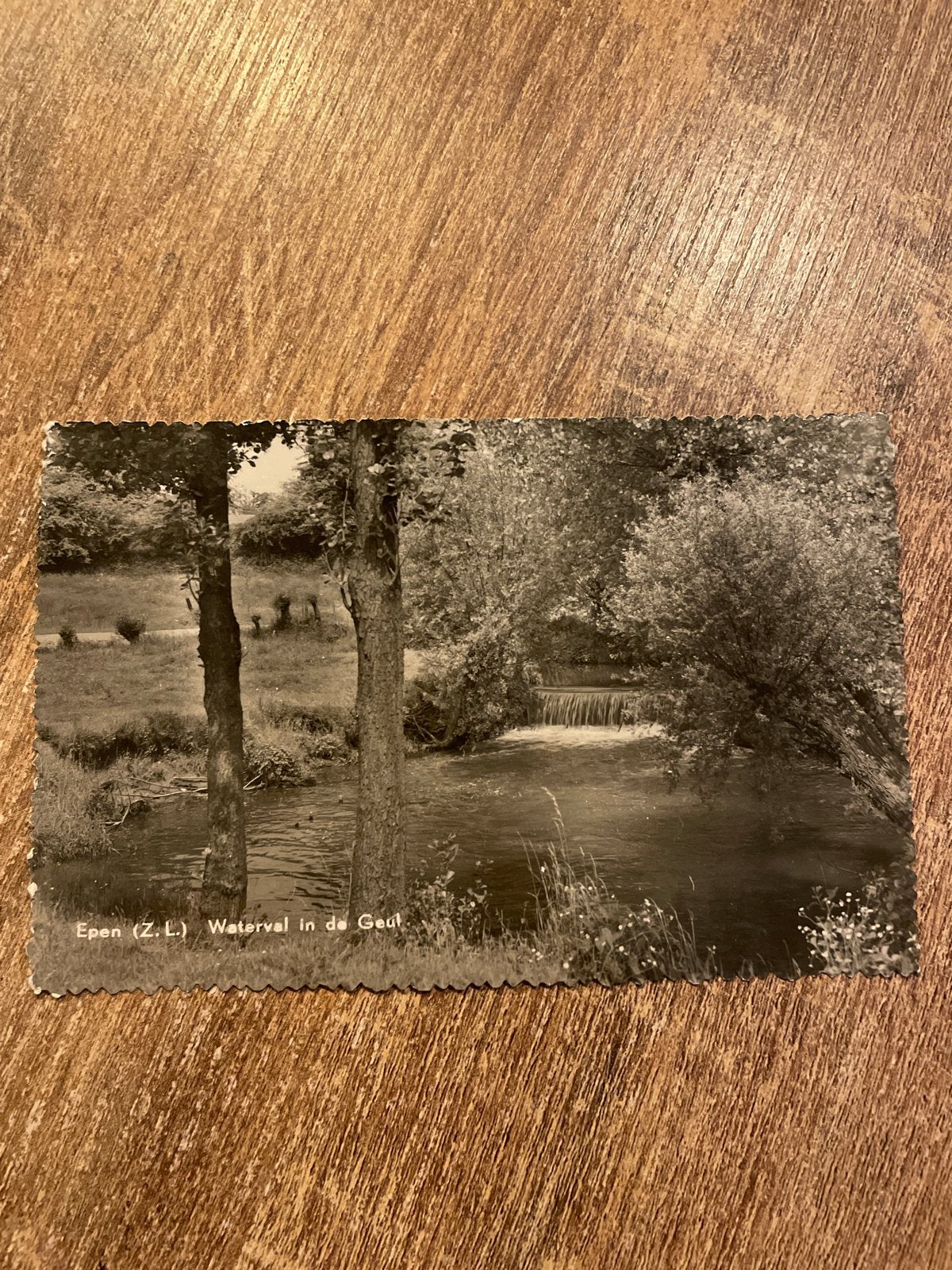Oude Ansichtkaart Epen (Z.L.) Waterval in de Geul, Ophalen of Verzenden, 1940 tot 1960, Gelopen, Limburg