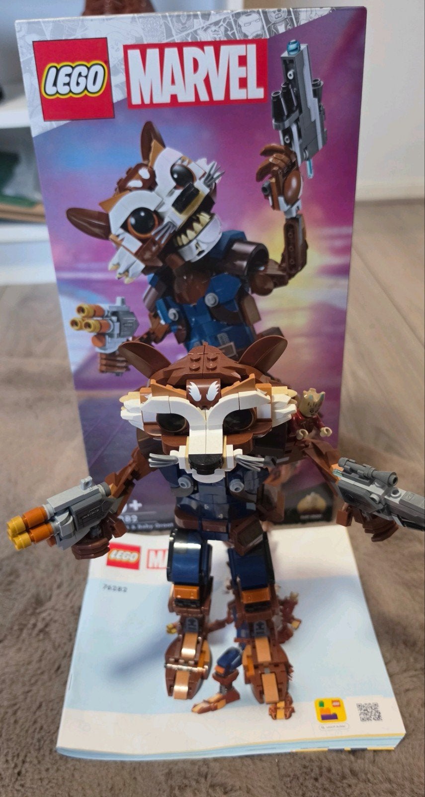 LEGO Marvel Rocket en Baby Groot - 76282, Ophalen of Verzenden, Zo goed als nieuw