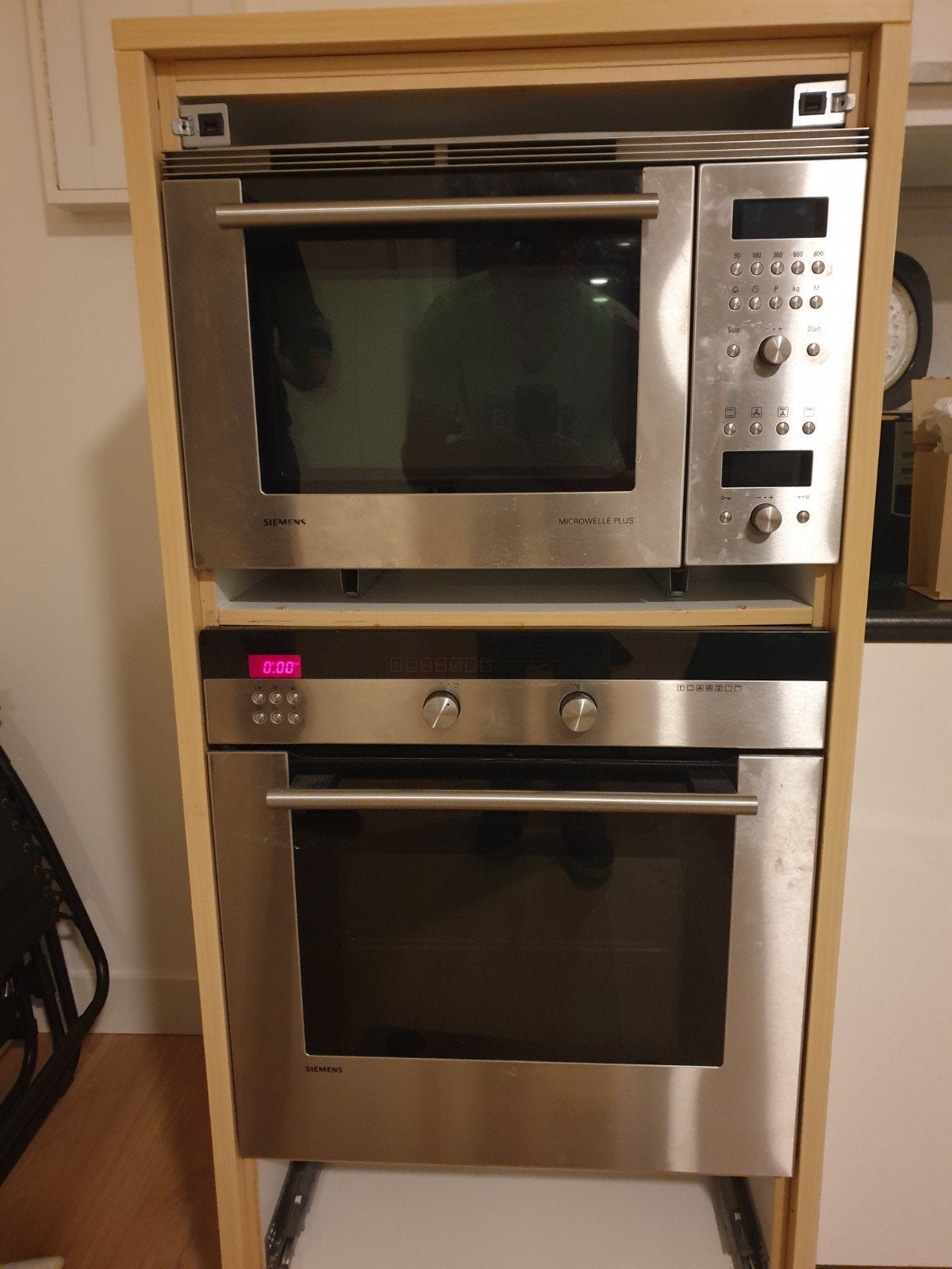 Siemens Combi-oven en Oven Set, Witgoed en Apparatuur, Ovens, Gebruikt, Inbouw, Combi-oven, Siemens, 60 cm of meer, 45 tot 60 cm