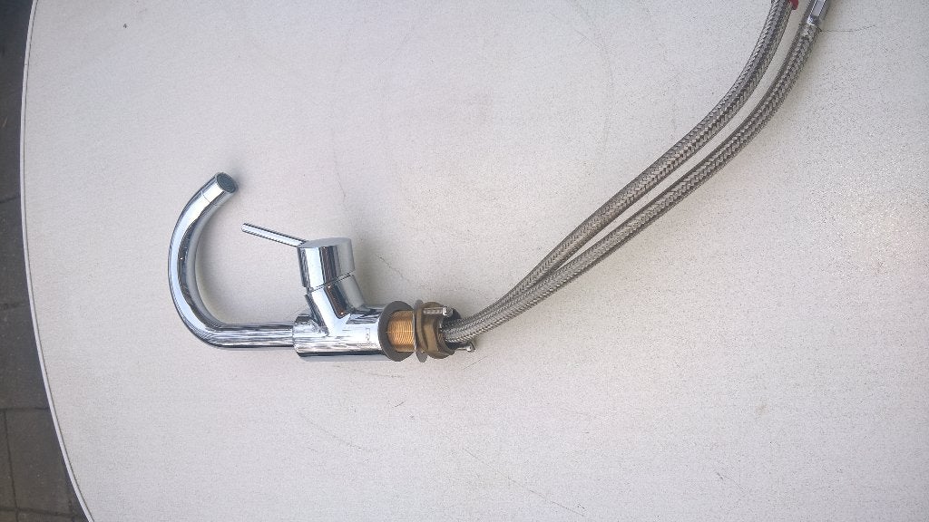 TE koop aangeboden mooi kraan doe gepast bod, Ophalen of Verzenden, Zo goed als nieuw, Rvs, Kraan