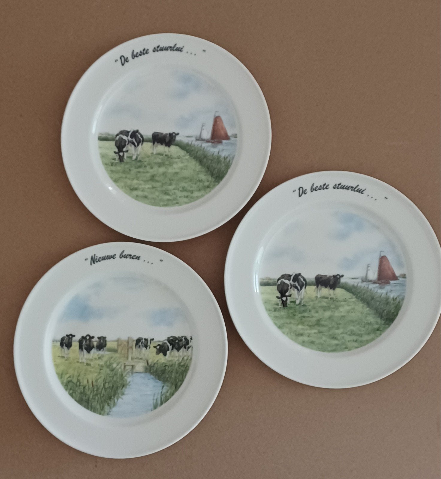 3 Wiebe van der Zee ontbijtborden als nieuw, Ophalen of Verzenden, Zo goed als nieuw, Bord(en), Overige stijlen