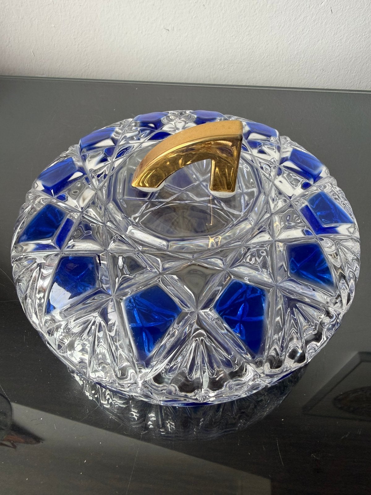 Prachtige Walther Glass dekselschaal bonbonniere, Antiek en Kunst, Antiek | Glas en Kristal, Ophalen of Verzenden