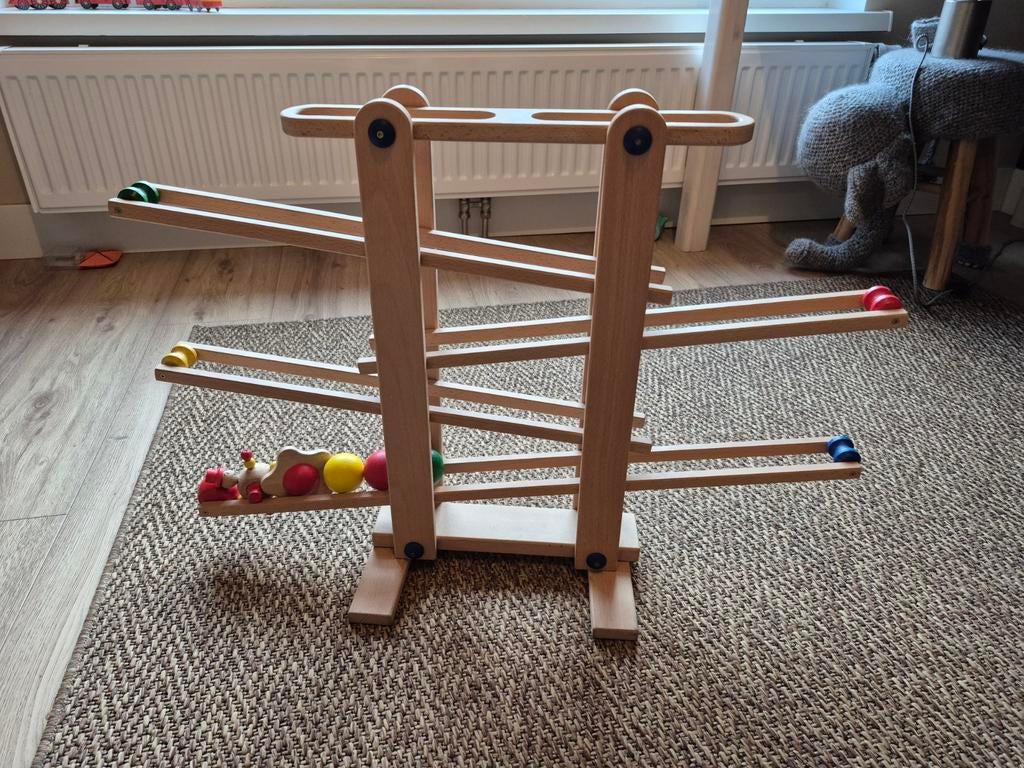 Grote houten knikkerbaan, Kinderen en Baby's, Speelgoed | Houten speelgoed, Ophalen of Verzenden, Zo goed als nieuw, Overige typen