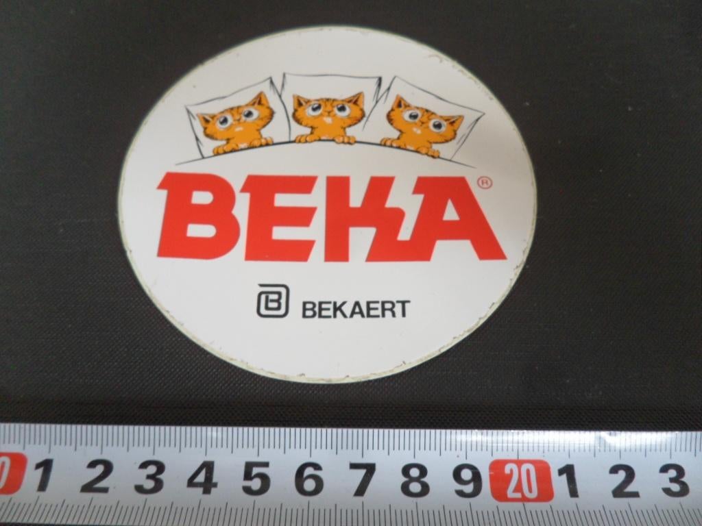 sticker BEKA Bekaert *, Verzamelen, Stickers, Zo goed als nieuw, Ophalen