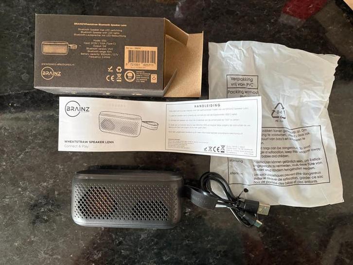 Nieuw BRAINZ WHEATSTRAW SPEAKER LENN Bluetooth Speaker, Overige merken, Overige typen, Nieuw, Ophalen of Verzenden