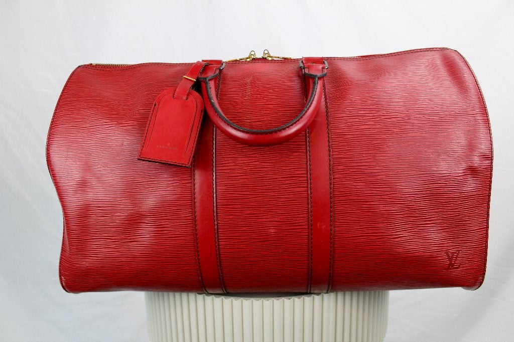 Louis Vuitton Keepall 45 Castilian Red - 1223, 30 cm of meer, Gebruikt, Minder dan 35 cm, Ophalen of Verzenden