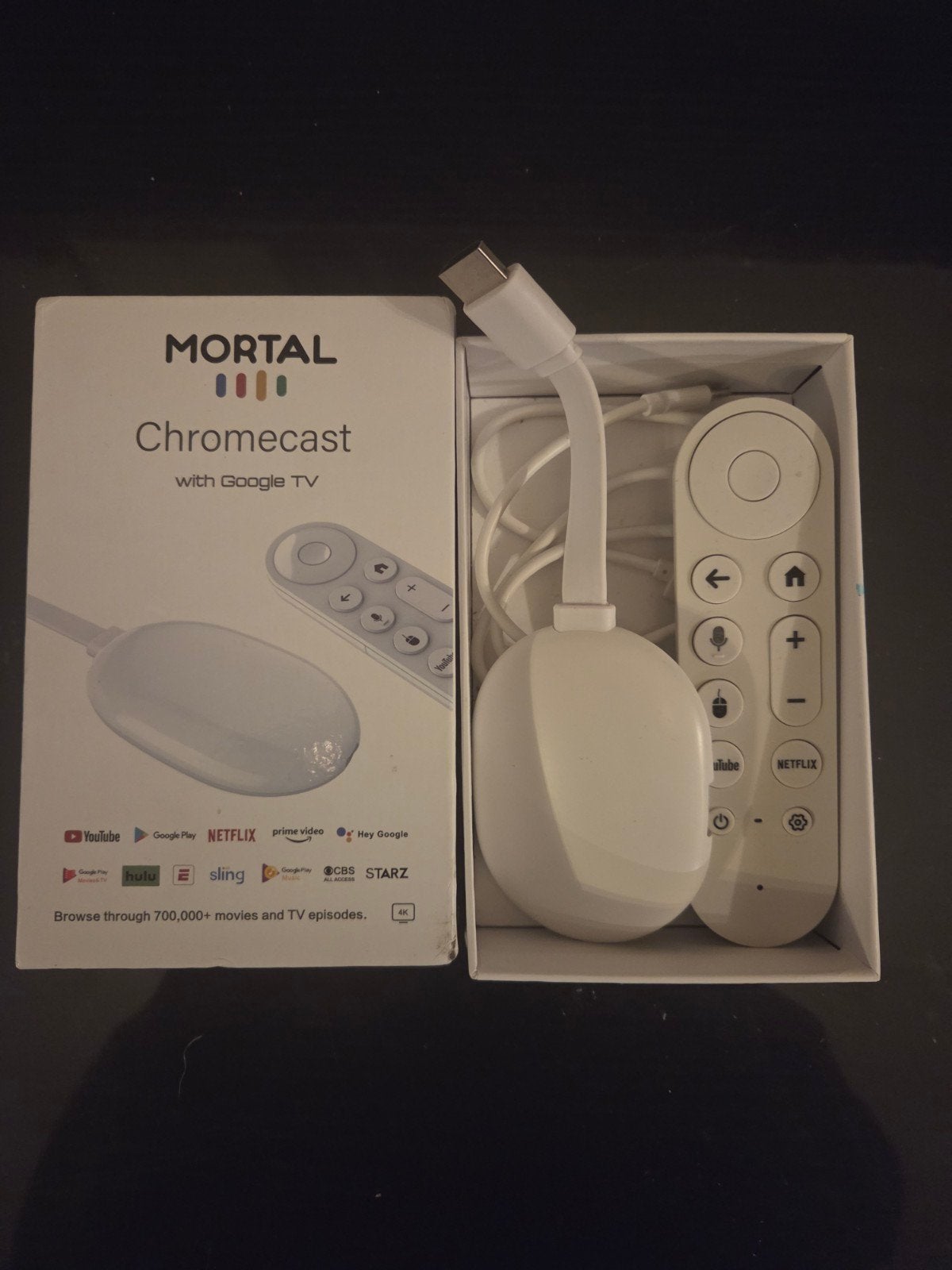 Google Chromecast met Google TV (Wit), Ophalen of Verzenden, Zo goed als nieuw, HDMI, Zonder harde schijf