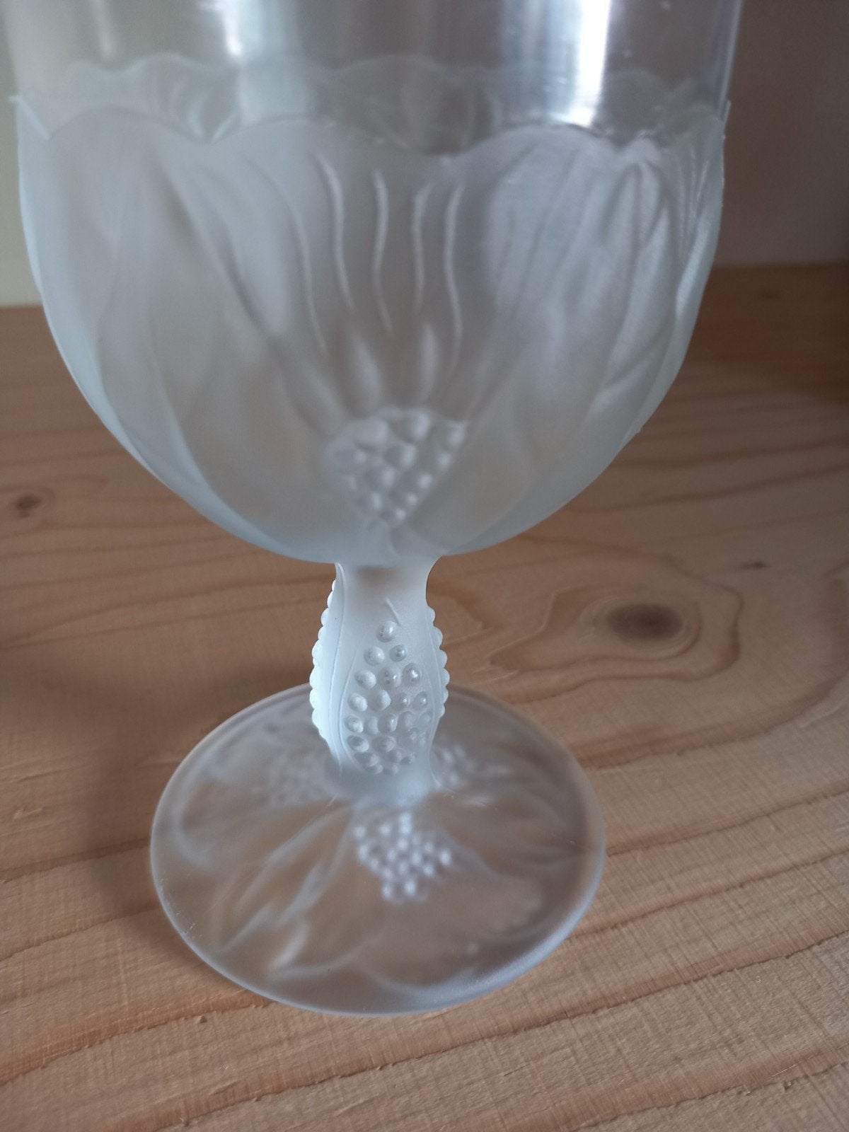 Taitu milano bokaal 23cm Froasted matglas jaren 70s, Ophalen of Verzenden