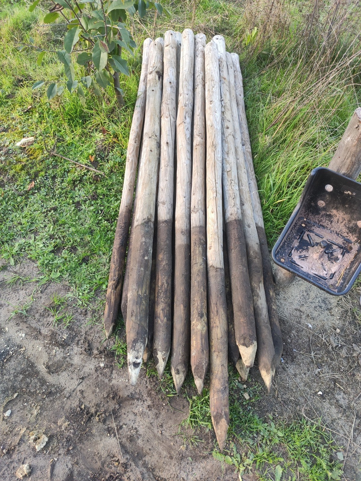 Weidepaaltjes omheining omheiningspaaltjes weide afrastering, Ophalen, Zo goed als nieuw, 180 tot 250 cm, Palen