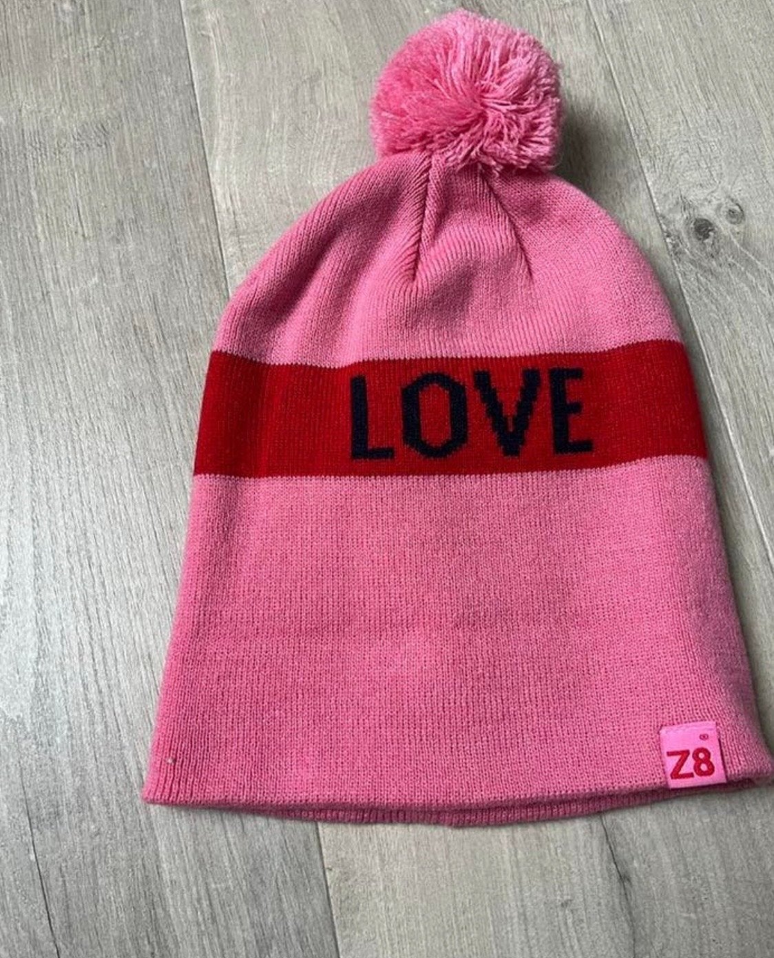 Z8 Muts Fayah roze met pompon - Zo goed als nieuw, Ophalen of Verzenden, Zo goed als nieuw, Meisje, Muts