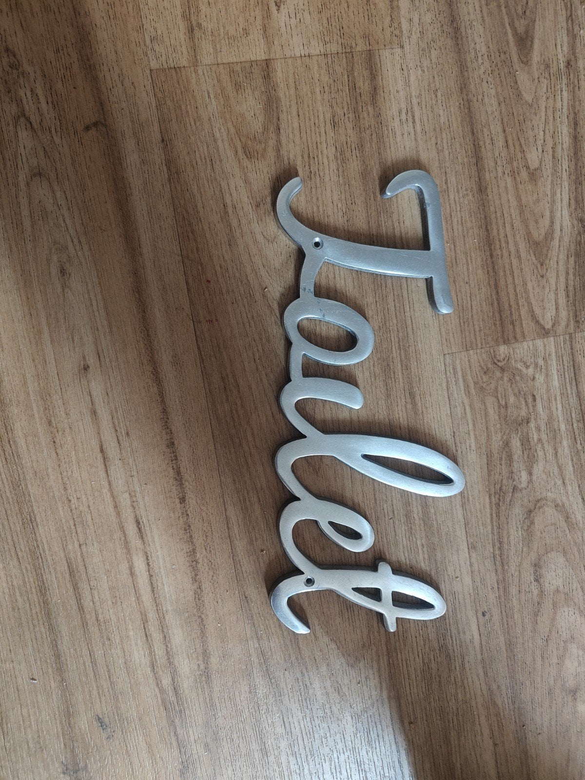 Metalen 'Toilet' bordje - Vintage stijl, Ophalen of Verzenden, Gebruikt